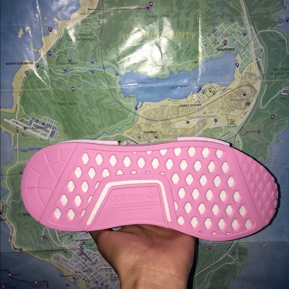 Adidas Pink Hu NMD Pharrell Sneakers - Picture 4 of 14